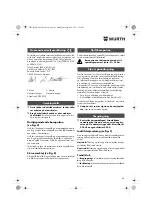 Предварительный просмотр 49 страницы Würth BM 10-E COMPACT Operating Instructions Manual