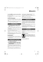 Предварительный просмотр 50 страницы Würth BM 10-E COMPACT Operating Instructions Manual