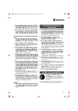 Предварительный просмотр 52 страницы Würth BM 10-E COMPACT Operating Instructions Manual