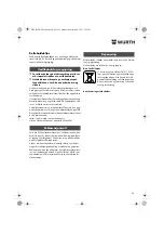 Предварительный просмотр 55 страницы Würth BM 10-E COMPACT Operating Instructions Manual