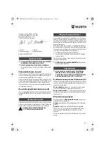 Предварительный просмотр 59 страницы Würth BM 10-E COMPACT Operating Instructions Manual