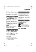 Предварительный просмотр 60 страницы Würth BM 10-E COMPACT Operating Instructions Manual