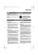 Предварительный просмотр 61 страницы Würth BM 10-E COMPACT Operating Instructions Manual