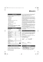 Предварительный просмотр 63 страницы Würth BM 10-E COMPACT Operating Instructions Manual