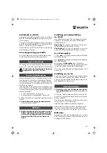 Предварительный просмотр 64 страницы Würth BM 10-E COMPACT Operating Instructions Manual