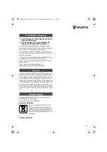 Предварительный просмотр 65 страницы Würth BM 10-E COMPACT Operating Instructions Manual