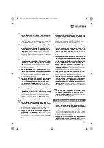 Предварительный просмотр 67 страницы Würth BM 10-E COMPACT Operating Instructions Manual