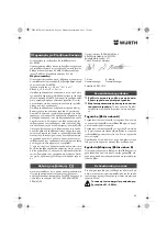 Предварительный просмотр 69 страницы Würth BM 10-E COMPACT Operating Instructions Manual