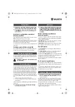 Предварительный просмотр 75 страницы Würth BM 10-E COMPACT Operating Instructions Manual