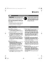 Предварительный просмотр 77 страницы Würth BM 10-E COMPACT Operating Instructions Manual