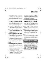 Предварительный просмотр 78 страницы Würth BM 10-E COMPACT Operating Instructions Manual