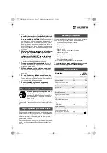 Предварительный просмотр 79 страницы Würth BM 10-E COMPACT Operating Instructions Manual