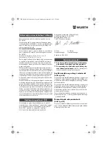 Предварительный просмотр 80 страницы Würth BM 10-E COMPACT Operating Instructions Manual