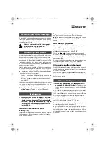 Предварительный просмотр 81 страницы Würth BM 10-E COMPACT Operating Instructions Manual