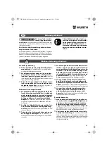 Предварительный просмотр 83 страницы Würth BM 10-E COMPACT Operating Instructions Manual