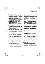 Предварительный просмотр 84 страницы Würth BM 10-E COMPACT Operating Instructions Manual