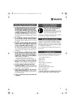 Предварительный просмотр 85 страницы Würth BM 10-E COMPACT Operating Instructions Manual