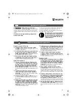 Предварительный просмотр 89 страницы Würth BM 10-E COMPACT Operating Instructions Manual