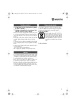 Предварительный просмотр 93 страницы Würth BM 10-E COMPACT Operating Instructions Manual