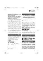 Предварительный просмотр 97 страницы Würth BM 10-E COMPACT Operating Instructions Manual