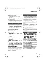 Предварительный просмотр 98 страницы Würth BM 10-E COMPACT Operating Instructions Manual