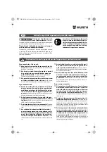 Предварительный просмотр 100 страницы Würth BM 10-E COMPACT Operating Instructions Manual