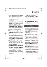 Предварительный просмотр 101 страницы Würth BM 10-E COMPACT Operating Instructions Manual