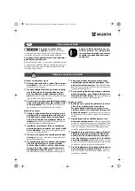 Предварительный просмотр 105 страницы Würth BM 10-E COMPACT Operating Instructions Manual