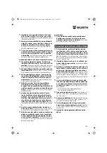 Предварительный просмотр 106 страницы Würth BM 10-E COMPACT Operating Instructions Manual