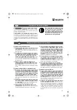 Предварительный просмотр 110 страницы Würth BM 10-E COMPACT Operating Instructions Manual