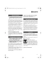 Предварительный просмотр 115 страницы Würth BM 10-E COMPACT Operating Instructions Manual