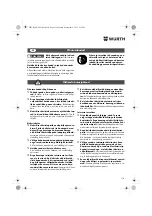 Предварительный просмотр 116 страницы Würth BM 10-E COMPACT Operating Instructions Manual