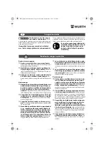 Предварительный просмотр 121 страницы Würth BM 10-E COMPACT Operating Instructions Manual