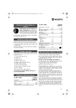 Предварительный просмотр 123 страницы Würth BM 10-E COMPACT Operating Instructions Manual