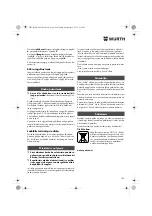 Предварительный просмотр 125 страницы Würth BM 10-E COMPACT Operating Instructions Manual