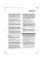 Предварительный просмотр 127 страницы Würth BM 10-E COMPACT Operating Instructions Manual