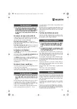 Предварительный просмотр 130 страницы Würth BM 10-E COMPACT Operating Instructions Manual