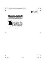 Предварительный просмотр 131 страницы Würth BM 10-E COMPACT Operating Instructions Manual