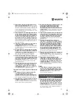 Предварительный просмотр 133 страницы Würth BM 10-E COMPACT Operating Instructions Manual