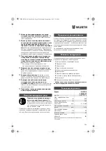 Предварительный просмотр 134 страницы Würth BM 10-E COMPACT Operating Instructions Manual