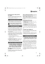 Предварительный просмотр 136 страницы Würth BM 10-E COMPACT Operating Instructions Manual