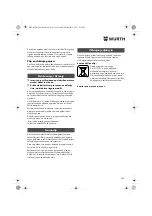 Предварительный просмотр 142 страницы Würth BM 10-E COMPACT Operating Instructions Manual