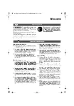 Предварительный просмотр 143 страницы Würth BM 10-E COMPACT Operating Instructions Manual