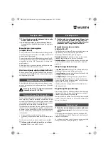 Предварительный просмотр 146 страницы Würth BM 10-E COMPACT Operating Instructions Manual