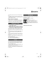 Предварительный просмотр 147 страницы Würth BM 10-E COMPACT Operating Instructions Manual