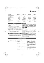 Preview for 6 page of Würth DSA 11-S Translation Of The Original Operating Instructions