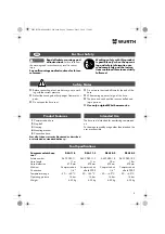 Preview for 8 page of Würth DSA 11-S Translation Of The Original Operating Instructions