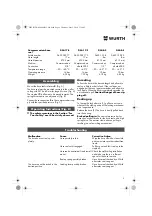 Preview for 9 page of Würth DSA 11-S Translation Of The Original Operating Instructions