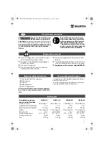 Preview for 11 page of Würth DSA 11-S Translation Of The Original Operating Instructions