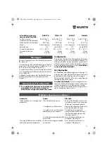 Preview for 12 page of Würth DSA 11-S Translation Of The Original Operating Instructions